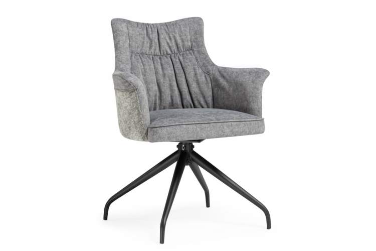 Стул на металлокаркасе Kaser 360 крутящийся grey / black-2