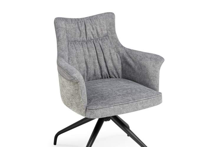 Стул на металлокаркасе Kaser 360 крутящийся grey / black-6