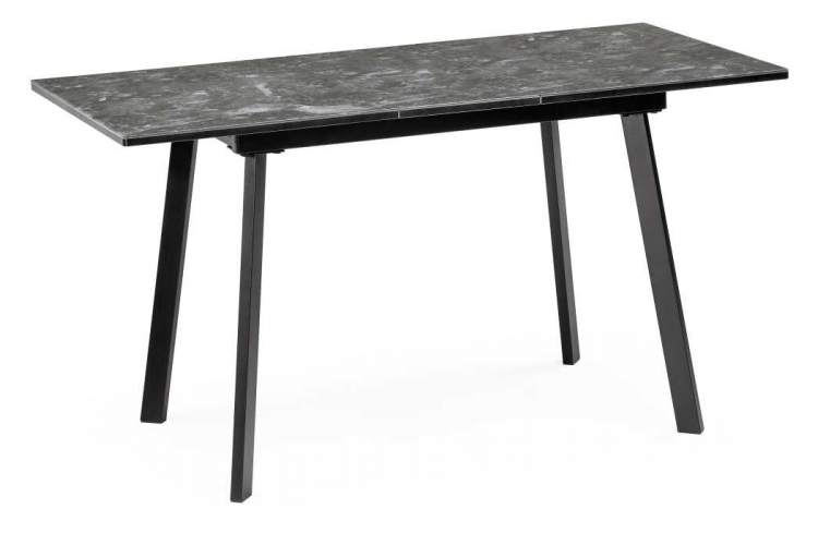Стол стеклянный Агни 110 королевский мрамор / черный матовый-1