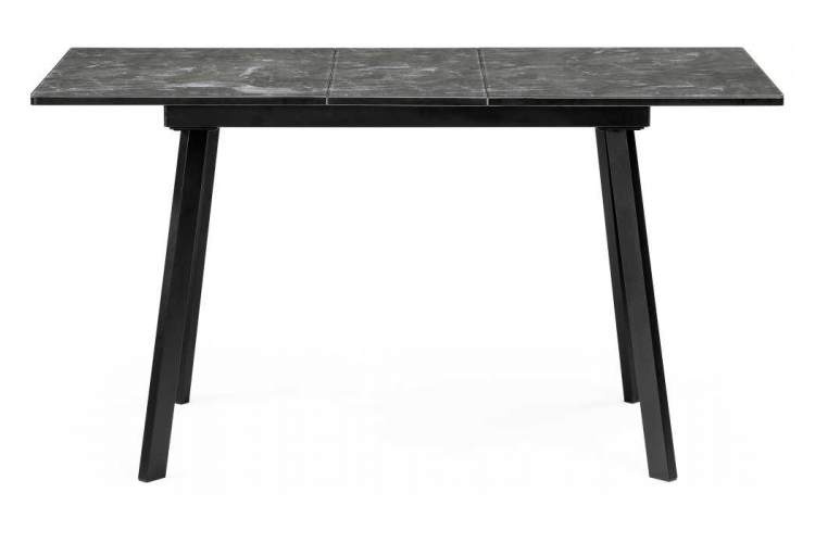 Стол стеклянный Агни 110 королевский мрамор / черный матовый-2
