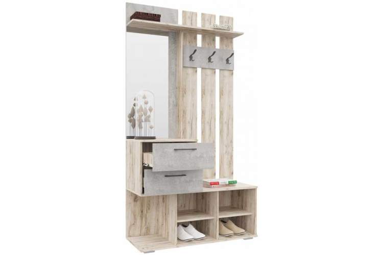 Вальс ВШ-1 дуб крафт серый / бетонный камень Прихожая-2