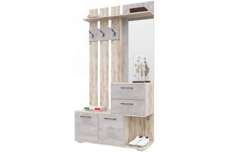 Вальс ВШ-1 дуб крафт серый / бетонный камень Прихожая-3