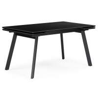 Керамический стол Норман 140(200)х80 черный мрамор shakespeare black / черный