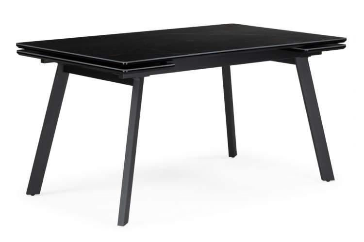 Керамический стол Норман 140(200)х80 черный мрамор shakespeare black / черный