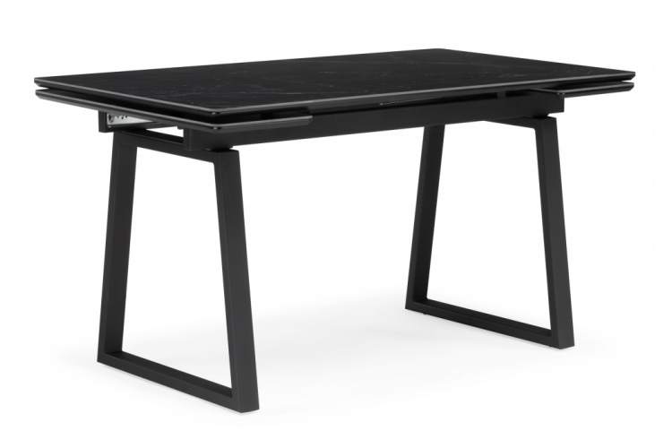 Керамический стол Джек 140(200)х80 черный мрамор shakespeare black / черный-2