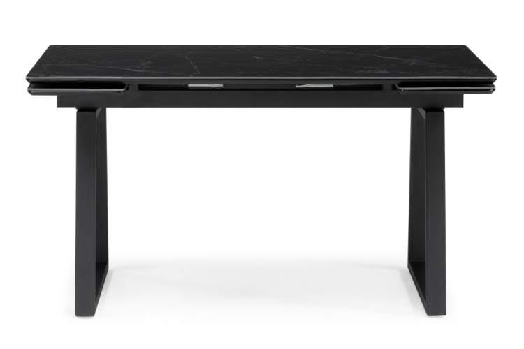 Керамический стол Джек 140(200)х80 черный мрамор shakespeare black / черный-3