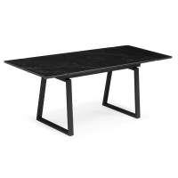 Керамический стол Джек 140(200)х80 черный мрамор shakespeare black / черный