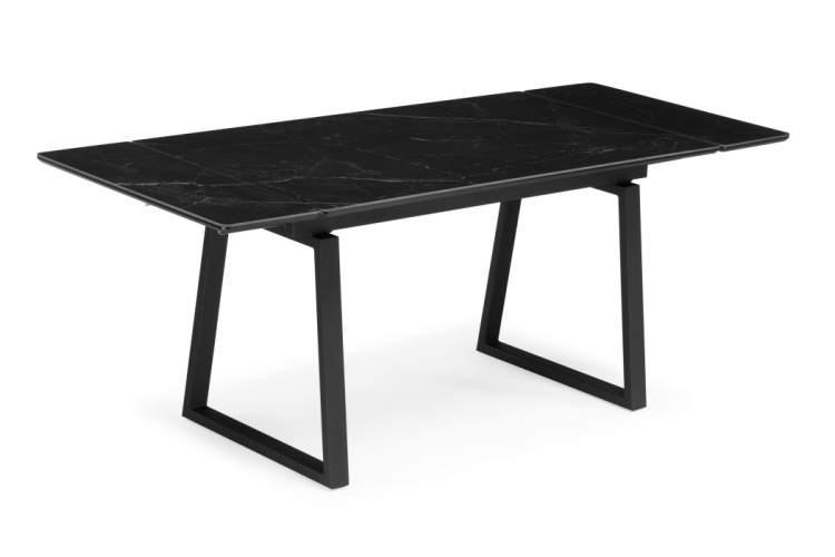 Керамический стол Джек 140(200)х80 черный мрамор shakespeare black / черный