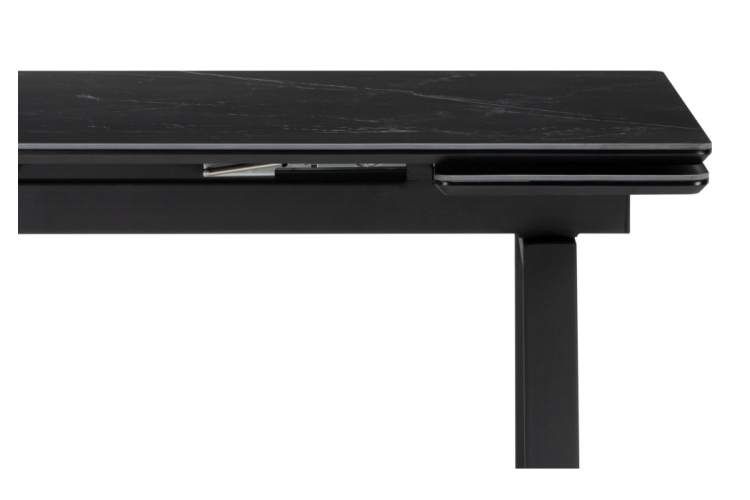 Керамический стол Джек 140(200)х80 черный мрамор shakespeare black / черный-6