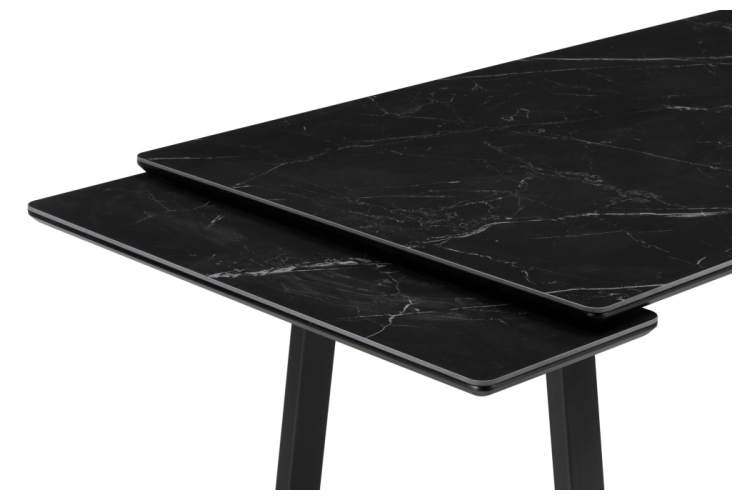 Керамический стол Джек 140(200)х80 черный мрамор shakespeare black / черный-7