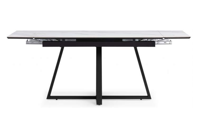 Керамический стол Памелла 120(180)х80 snow alpin / черный-8