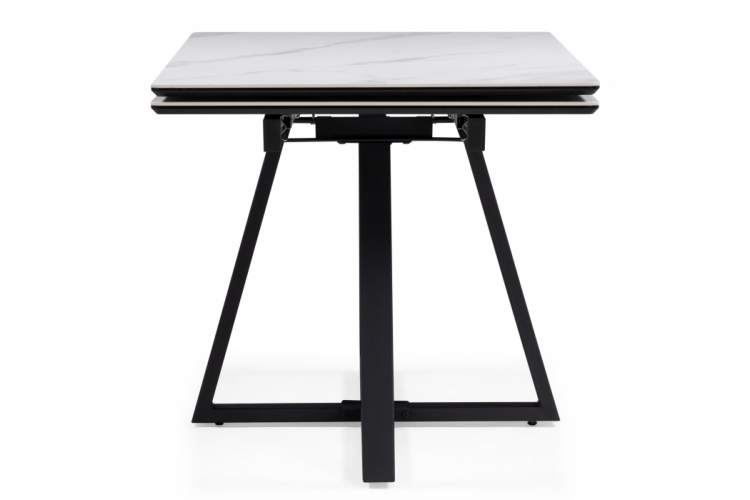 Керамический стол Памелла 120(180)х80 snow alpin / черный-9