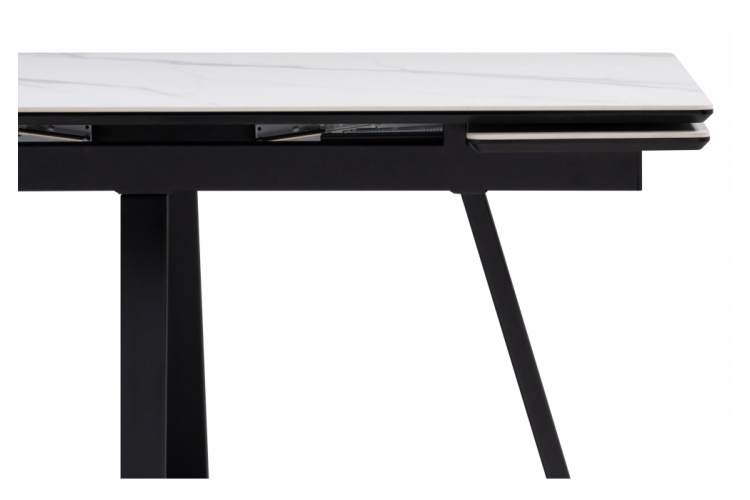 Керамический стол Памелла 120(180)х80 snow alpin / черный-10