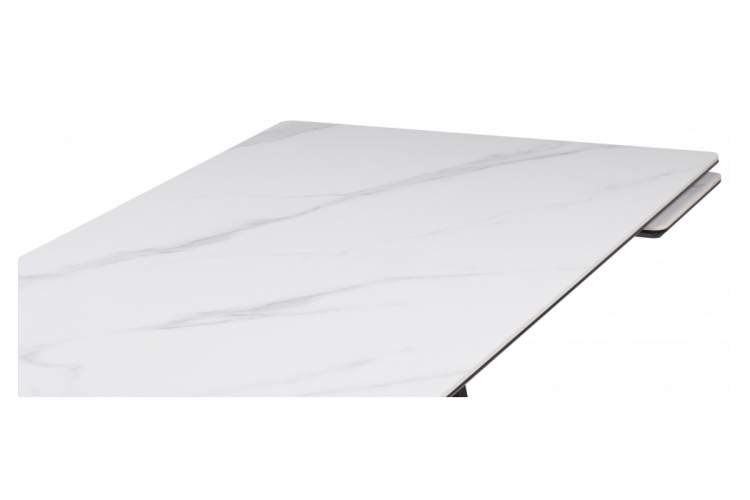 Керамический стол Памелла 120(180)х80 snow alpin / черный-12