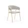 Стул на металлокаркасе Kamelia 1 light gray fabric / gold
