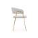 Стул на металлокаркасе Kamelia 1 light gray fabric / gold