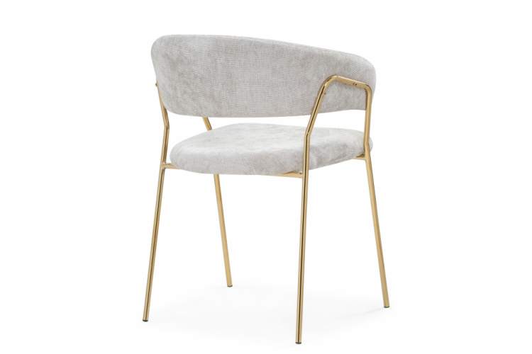 Стул на металлокаркасе Kamelia 1 light gray fabric / gold-4