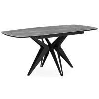 Керамический стол Риполь 140(180)х80 larka grey / черный
