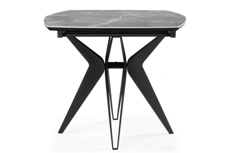 Керамический стол Риполь 140(180)х80 larka grey / черный-10