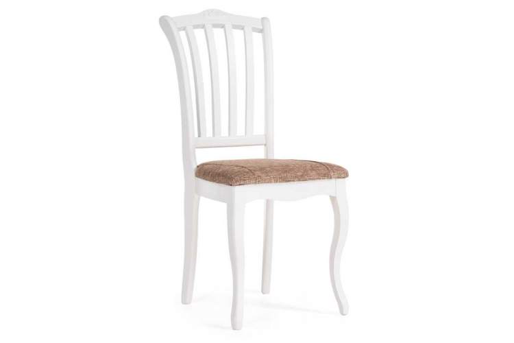 Стул деревянный Виньетта белый / лайн белый люкс