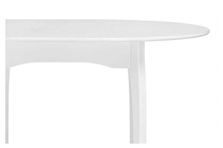 Стол деревянный Распи круглый 90(120)х90х76 белый-3