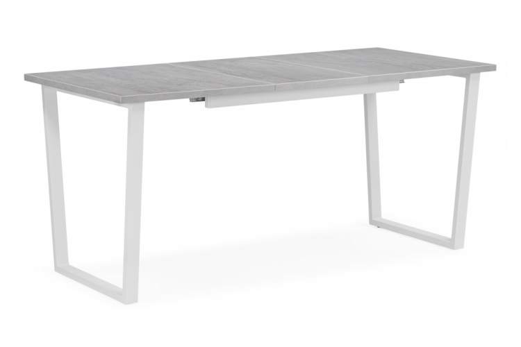 Стол деревянный раскладной Лота Лофт 120 25 мм бетон / белый матовый-2