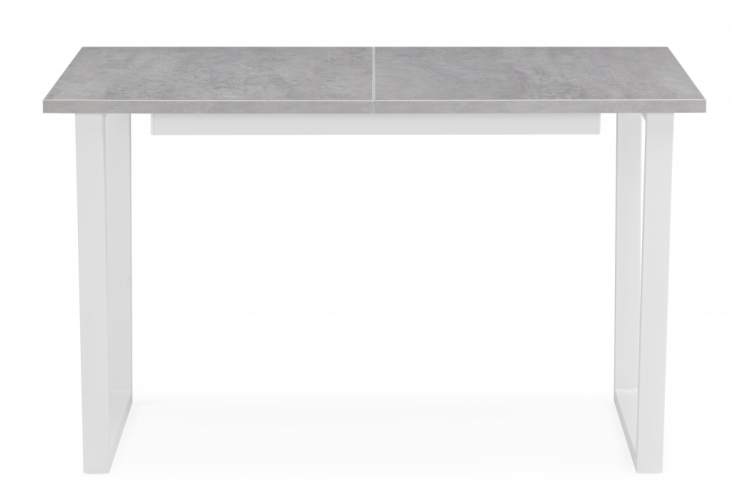 Стол деревянный раскладной Лота Лофт 120 25 мм бетон / белый матовый-3