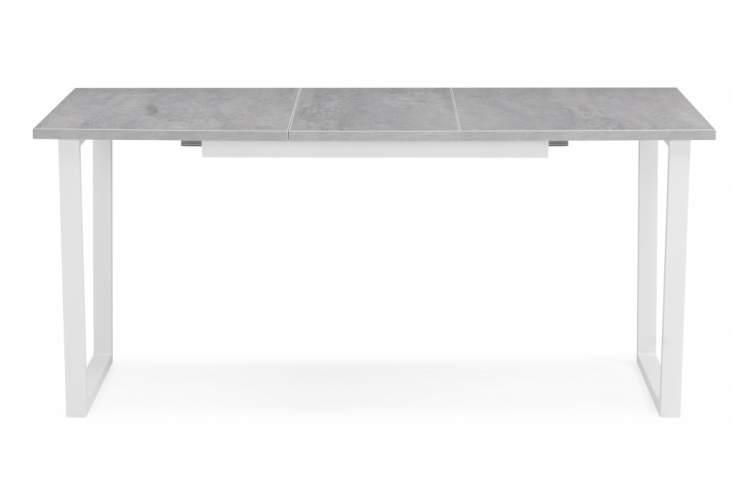 Стол деревянный раскладной Лота Лофт 120 25 мм бетон / белый матовый-4
