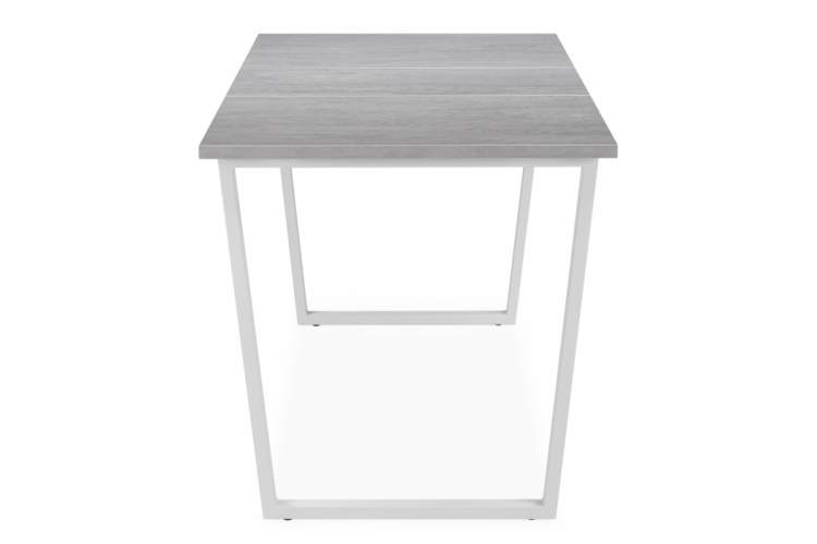 Стол деревянный раскладной Лота Лофт 120 25 мм бетон / белый матовый-6