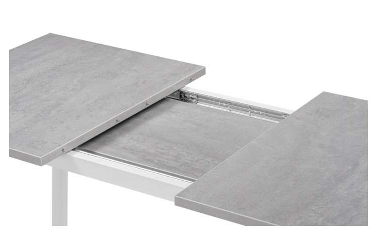 Стол деревянный раскладной Лота Лофт 120 25 мм бетон / белый матовый-8