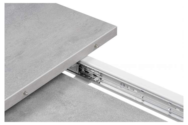 Стол деревянный раскладной Лота Лофт 120 25 мм бетон / белый матовый-9