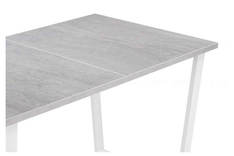 Стол деревянный раскладной Лота Лофт 120 25 мм бетон / белый матовый-10