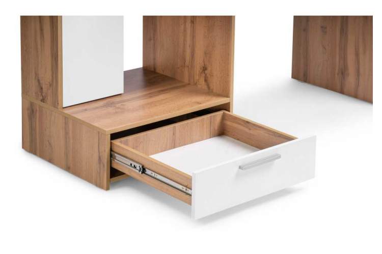 Компьютерный стол Лайт 03.243 дуб золотой (craft) / белый премиум-5