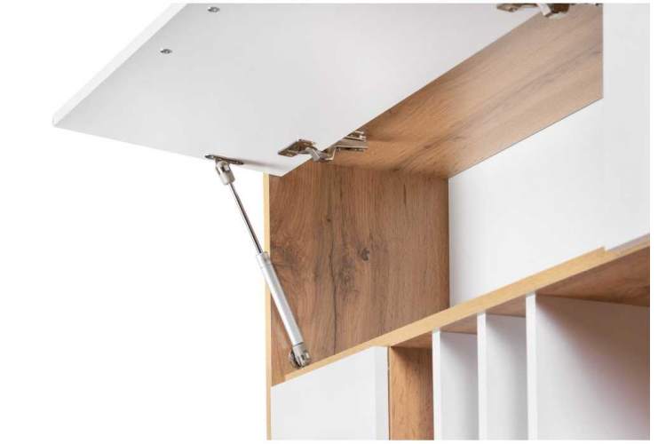 Компьютерный стол Лайт 03.243 дуб золотой (craft) / белый премиум-7