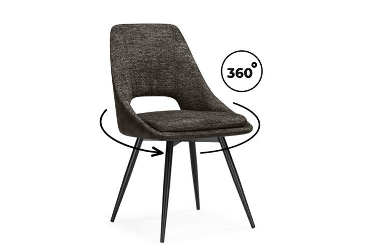 Стул на металлокаркасе Avianus вращающийся коричневый / черный