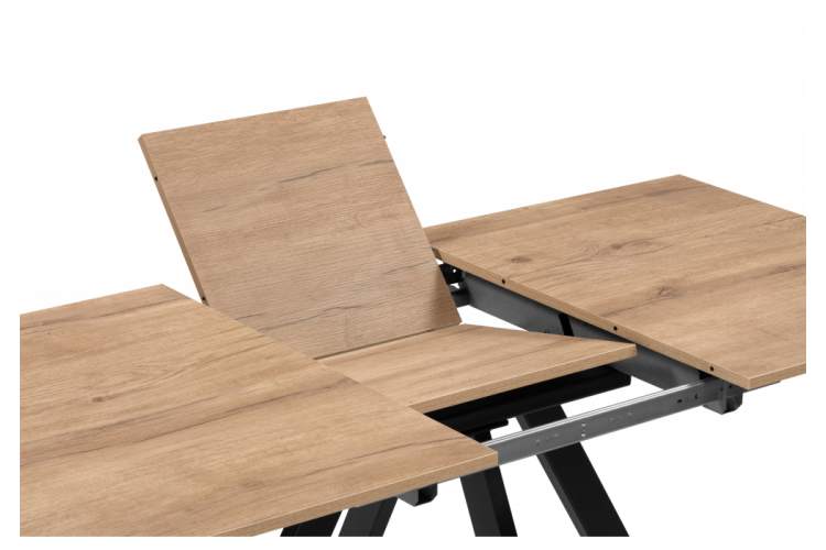 Стол деревянный Райн 116(160)x77 раздвижной дуб табачный / черный-8