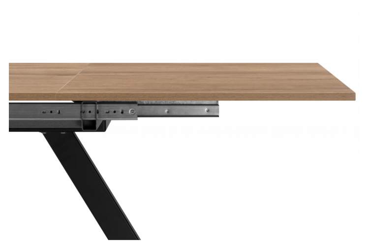 Стол деревянный Райн 116(160)x77 раздвижной дуб табачный / черный-9