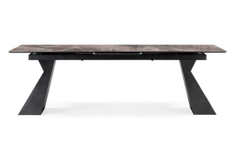 Стол стеклянный Денхольм 240(290)х100х75 каталония / черный-2