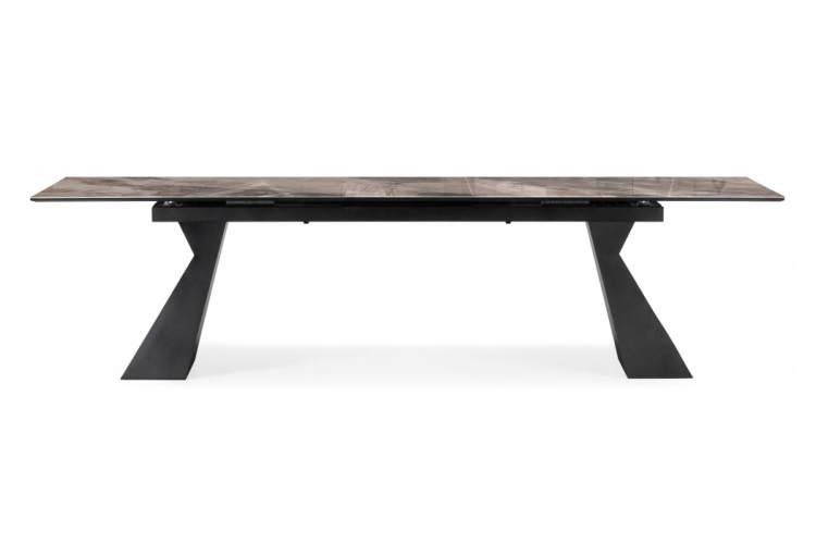 Стол стеклянный Денхольм 240(290)х100х75 каталония / черный-3