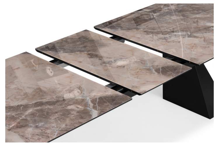 Стол стеклянный Денхольм 240(290)х100х75 каталония / черный-5