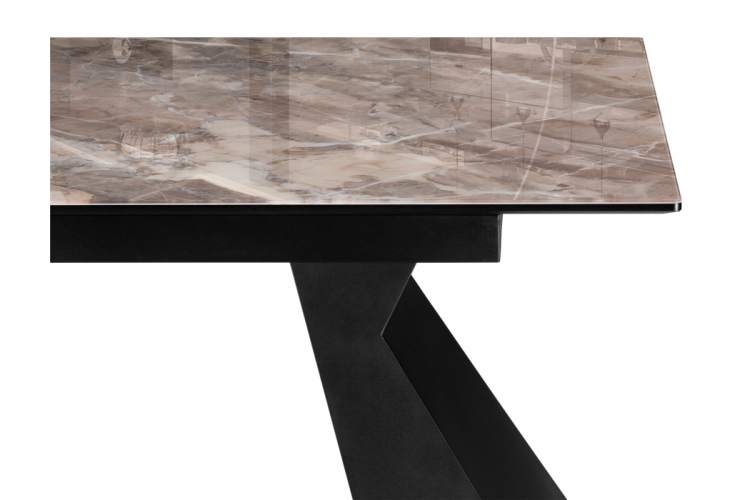 Стол стеклянный Денхольм 240(290)х100х75 каталония / черный-6