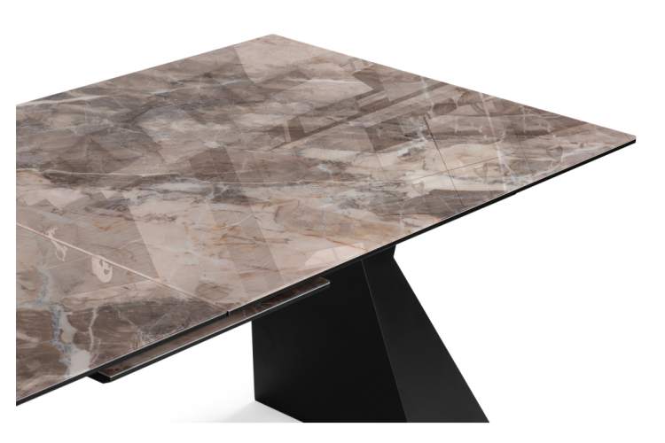 Стол стеклянный Денхольм 240(290)х100х75 каталония / черный-7