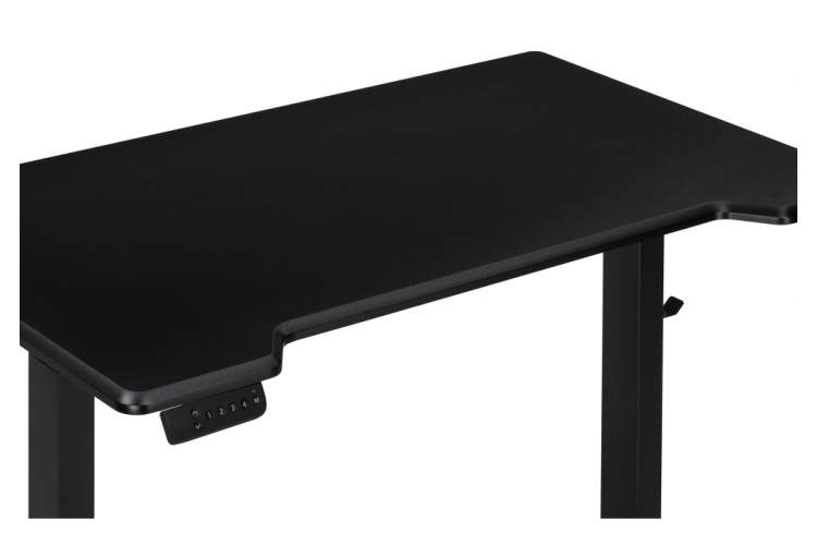 Компьютерный стол Маркос с механизмом подъема 120х75х75 черный /шагрень черная-2