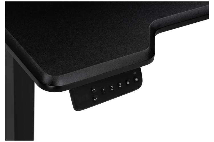Компьютерный стол Маркос с механизмом подъема 120х75х75 черный /шагрень черная-3