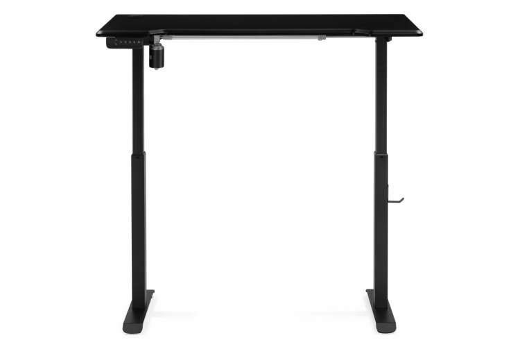 Компьютерный стол Маркос с механизмом подъема 120х75х75 черный /шагрень черная-5