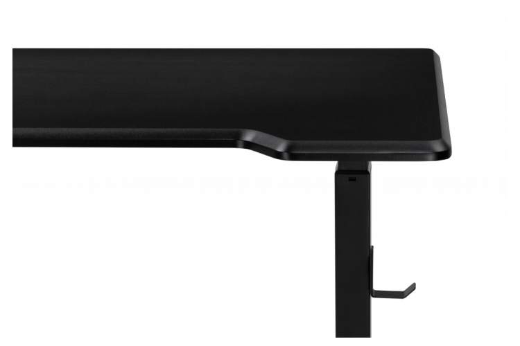 Компьютерный стол Маркос с механизмом подъема 120х75х75 черный /шагрень черная-6
