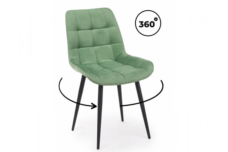 Стул на металлокаркасе Челси 360 К фисташковый (zd 651) / черный np