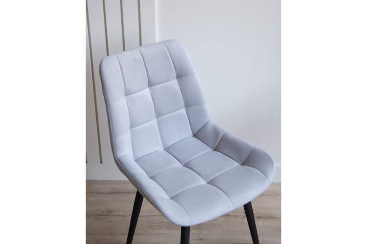 Стул на металлокаркасе Челси 360 К светло-серый (zd 960) / черный np-7