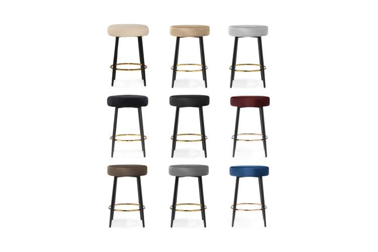 Барный стул Plato white fabric-7