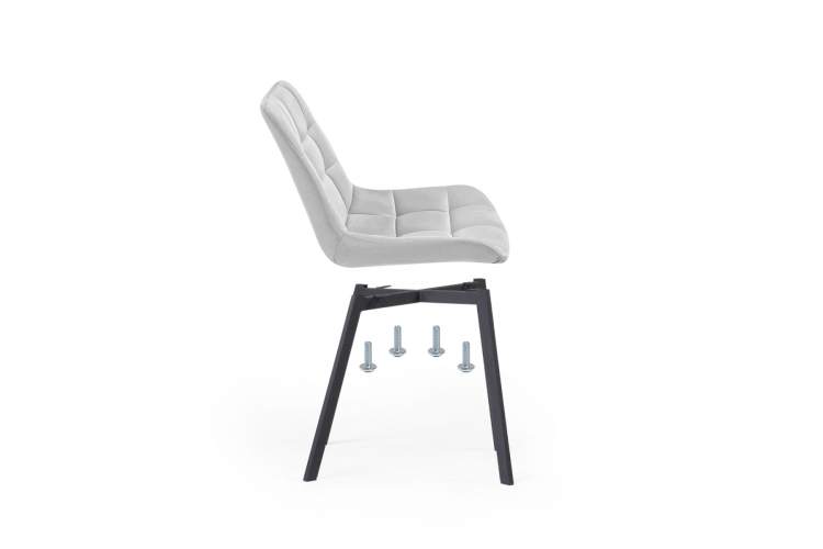 Стул на металлокаркасе Стронг 4 шт светло-серый / черный-13